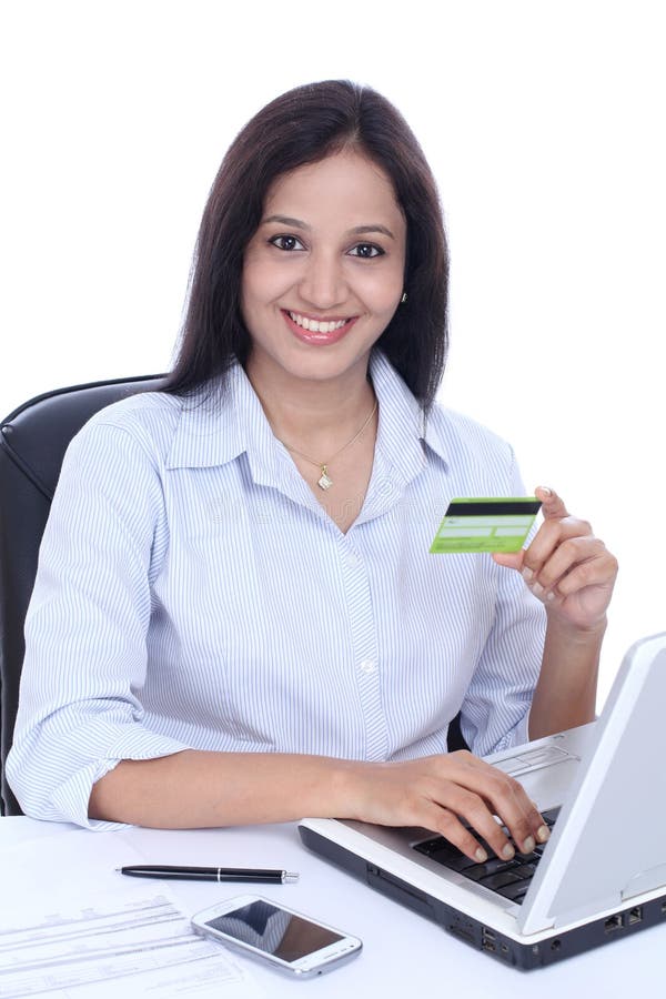 女商人网上购物.